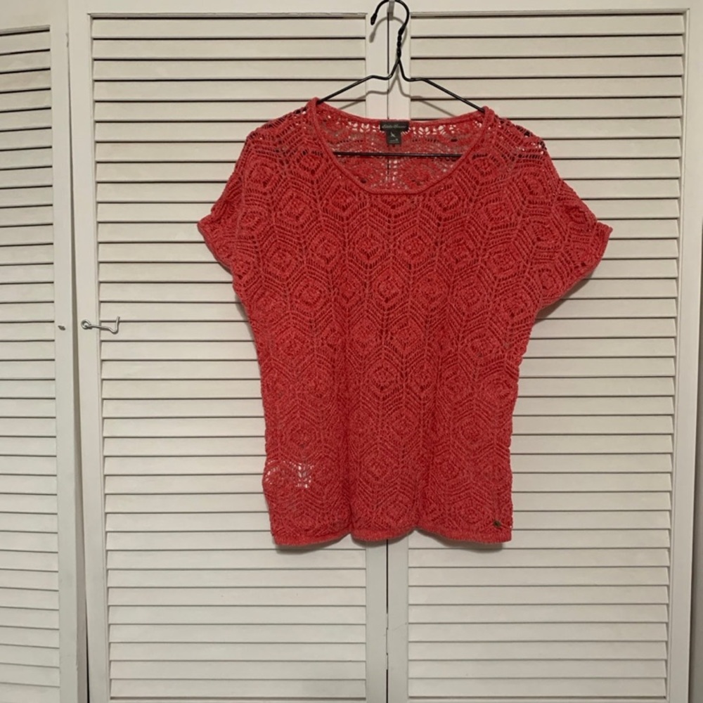 Eddie Bauer red blouse